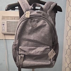 Victoria Secret PINK Classic Gray Backpack with Embroidered Logo